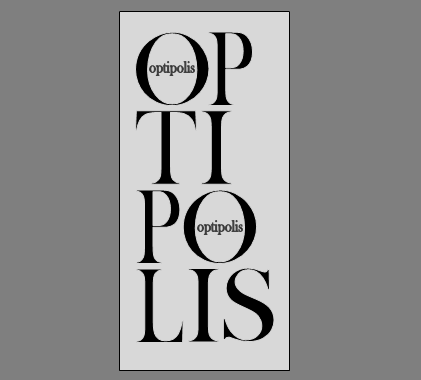 Logo de Optipolis, letras negras sobre fondo blanco, dentro de un cuadrado gris.